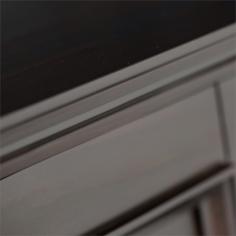 Maklaine Modern / Contemporary Solid Wood Low Storage Cabinet in Hickory Brown
