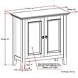 Maklaine Modern / Contemporary Solid Wood Low Storage Cabinet in Hickory Brown