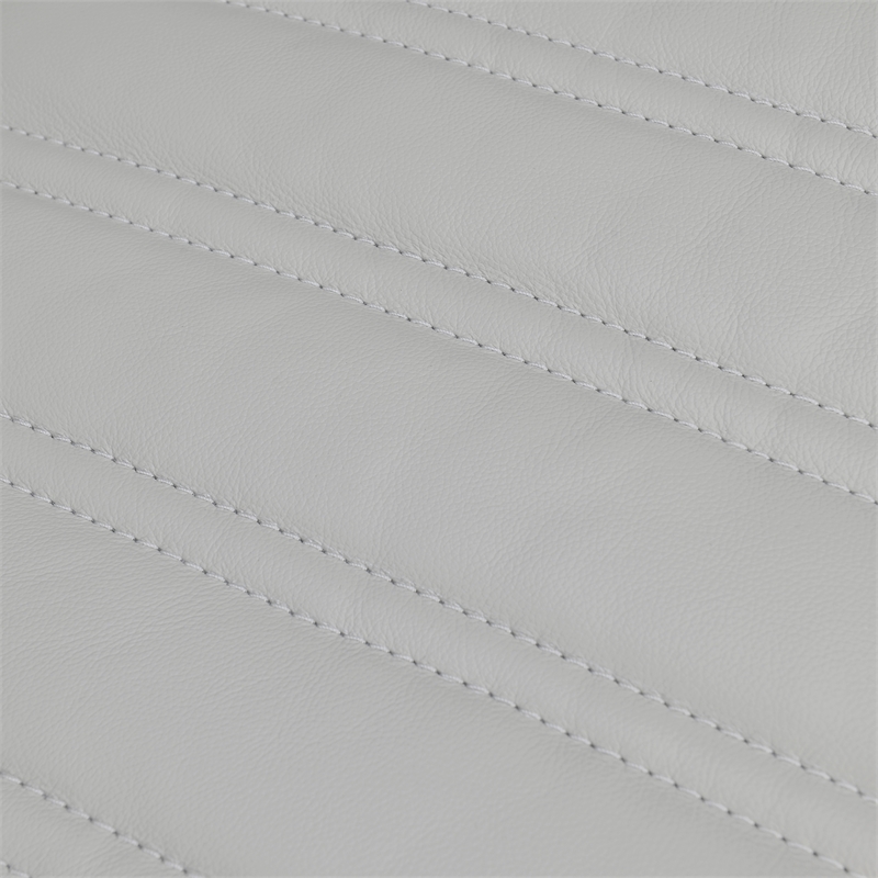 Maklaine Modern Genuine Leather Swivel Barrel Chair in Dove Gray