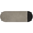 Maklaine Modern Metal/Concrete Stone Console Table in Gray/Black