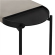 Maklaine Modern Metal/Concrete Stone Console Table in Gray/Black