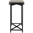 Maklaine Modern Metal/Concrete Stone Console Table in Gray/Black