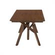 Maklaine Modern Rubberwood and Veneer Dining Table in Walnut