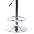 Maklaine Modern Adjustable Faux Leather Bar Stool in Black Finish