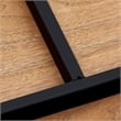 Maklaine Contemporary Wood/Metal Dining Table in Walnut/Black/Gold