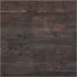 Maklaine Rustic Oak Wood Trestle Base Dining Table In Dark Brown