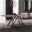 Maklaine Contemporary Wood Dining Table with Rectangular Top in Black