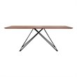 Maklaine Contemporary Wood Dining Table with Rectangular Top in Black