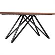 Maklaine Contemporary Wood Dining Table with Rectangular Top in Black