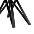 Maklaine Contemporary Wood Dining Table with Rectangular Top in Black