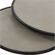 Maklaine 2-Piece Modern Metal Nesting End Table Set in Black