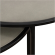 Maklaine 2-Piece Modern Metal Nesting End Table Set in Black