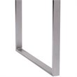 Maklaine Modern Wood Dining Table w/ Stainless Steel Frame in Cement Gray/Silver