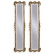 Maklaine Modern / Contemporary 2 Panel Mirrors in Gold Leaf Resin Frame