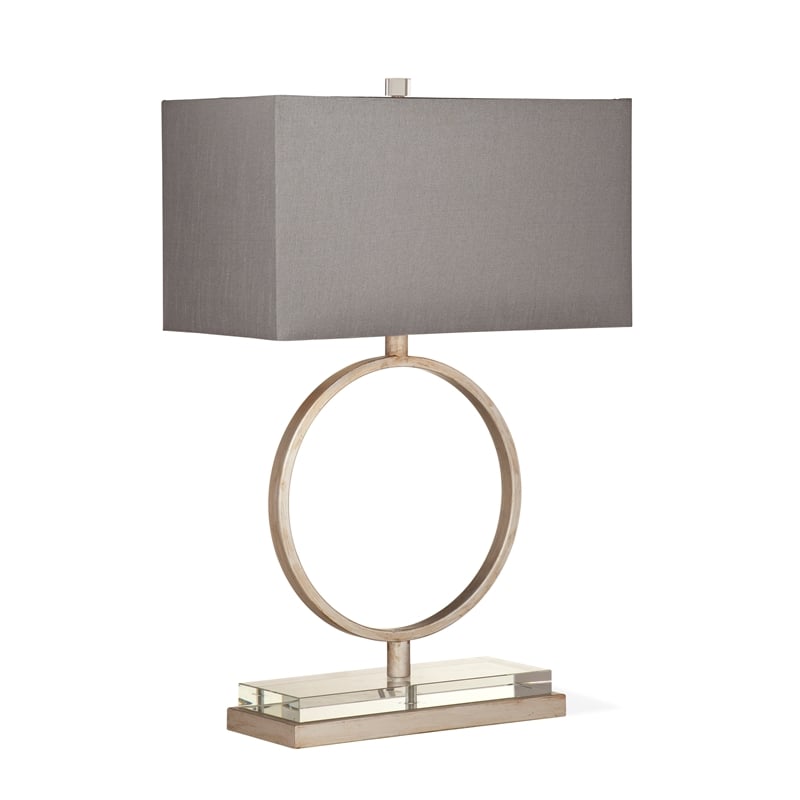 Maklaine Modern / Contemporary Metal Table Lamp in Antique Silver