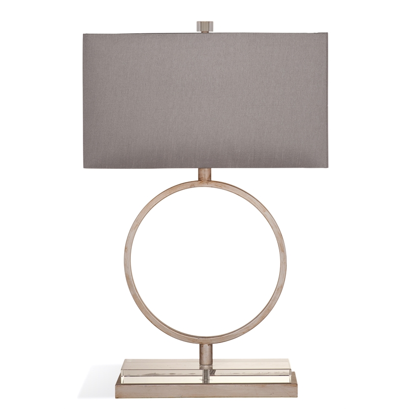Maklaine Modern / Contemporary Metal Table Lamp in Antique Silver