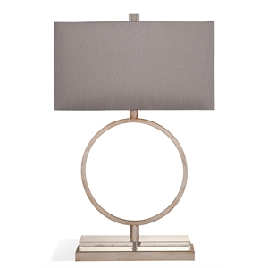 Maklaine Modern / Contemporary Metal Table Lamp in Antique Silver
