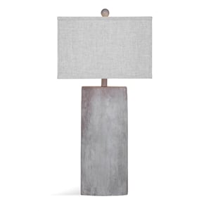 Maklaine Modern / Contemporary Cement Stone Table Lamp in Gray