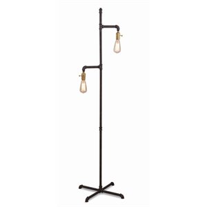 Maklaine Modern / Contemporary Metal Floor Lamp in Black Finish