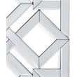 Maklaine Modern / Contemporary Wall Mirror in Clear Mirror Glass