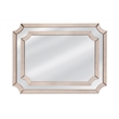 Maklaine Modern / Contemporary Wall Mirror in Clear Mirror Glass Engineered Wood