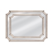 Maklaine Modern / Contemporary Wall Mirror in Clear Mirror Glass Engineered Wood