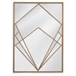 Maklaine Modern / Contemporary Metal Wall Mirror in Gold Finish