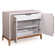 Maklaine Modern / Contemporary Wood Hospitality Cabinet in Graphite Gray