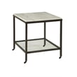 Maklaine Modern / Contemporary Marble Rectangular End Table in Bronze