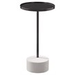 Maklaine Modern / Contemporary Black and White Marble Scatter Table