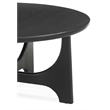 Maklaine Modern / Contemporary Round Cocktail Table in Black Wood