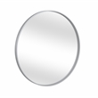 Maklaine Modern / Contemporary Wall Mirror in Silver Metal Finish