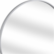 Maklaine Modern / Contemporary Wall Mirror in Silver Metal Finish