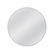 Maklaine Modern / Contemporary Wall Mirror in Silver Metal Finish