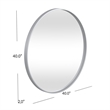 Maklaine Modern / Contemporary Wall Mirror in Silver Metal Finish
