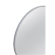 Maklaine Modern / Contemporary Wall Mirror in Silver Metal Finish