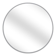 Maklaine Modern / Contemporary Wall Mirror in Silver Metal Finish