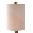 Maklaine Ceramic & Metal Table Lamp in White and Antique Brass