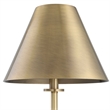 Maklaine Metal Brass and Gold Buffet Lamp Rectangular 36.5