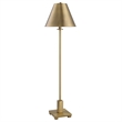Maklaine Metal Brass and Gold Buffet Lamp Rectangular 36.5