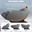 Maklaine Black Faux Leather Zero Gravity Recliner 3D Programmable Massage Chair