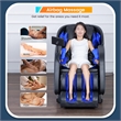 Maklaine Black Faux Leather Zero Gravity Recliner Programmable Massage Chair