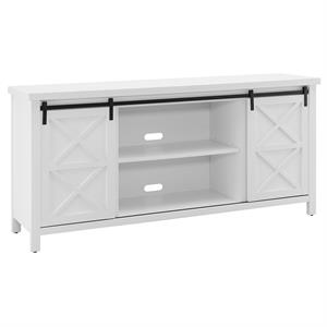 Maklaine 68&quot Modern / Contemporary Engineered Wood White Finish TV Stand
