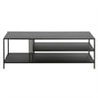 Maklaine Black Modern / Contemporary Metal Top Bronze Finish Coffee Table