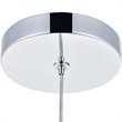 Maklaine Modern / Contemporary Clear LED Pendant in Chrome Finish