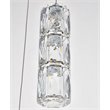 Maklaine Modern 5 Light Royal Cut Crystal LED Pendant in Chrome Finish