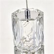 Maklaine Modern 5 Light Royal Cut Crystal LED Pendant in Chrome Finish