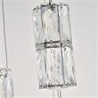 Maklaine Modern 16 Light Royal Cut Crystal LED Pendant in Chrome Finish