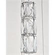 Maklaine Modern 16 Light Royal Cut Crystal LED Pendant in Chrome Finish