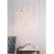 Maklaine Modern 16 Light Royal Cut Crystal LED Pendant in Gold Finish